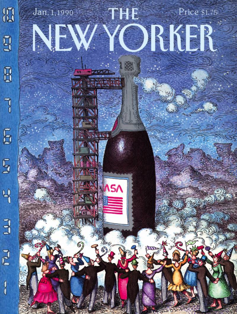 New York Puzzle Company The New Yorker - Champagne Countdown 1000 Teile Puzzle New-York-Puzzle-NY2249 von New York Puzzle Company