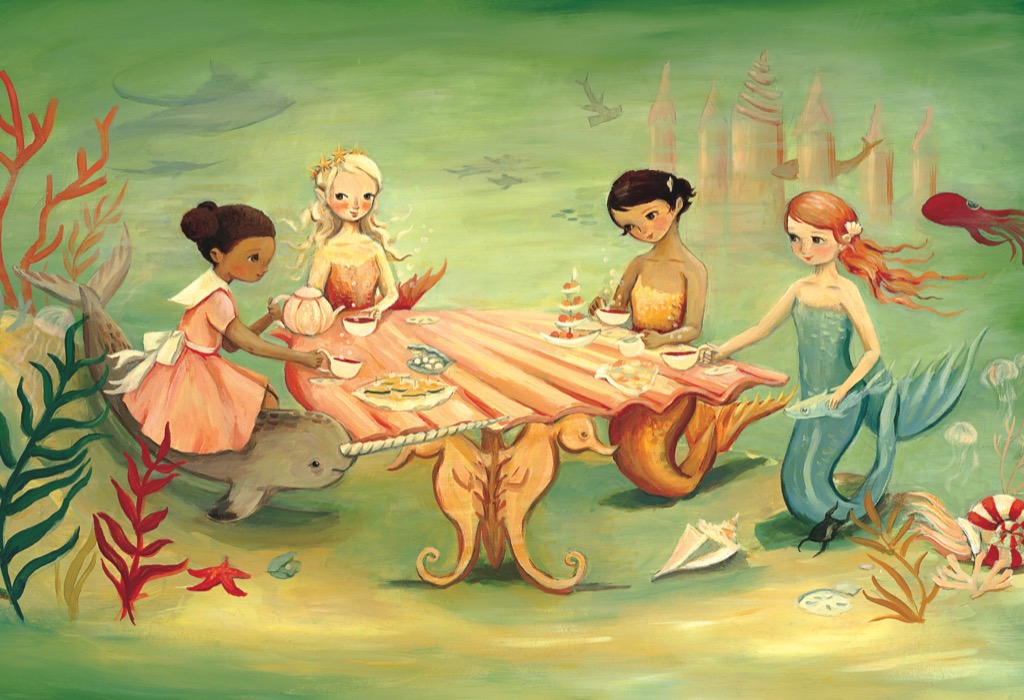 New York Puzzle Company XXL Teile - Dream World - Mermaid Tea Party 60 Teile Puzzle New-York-Puzzle-EM1704 von New York Puzzle Company