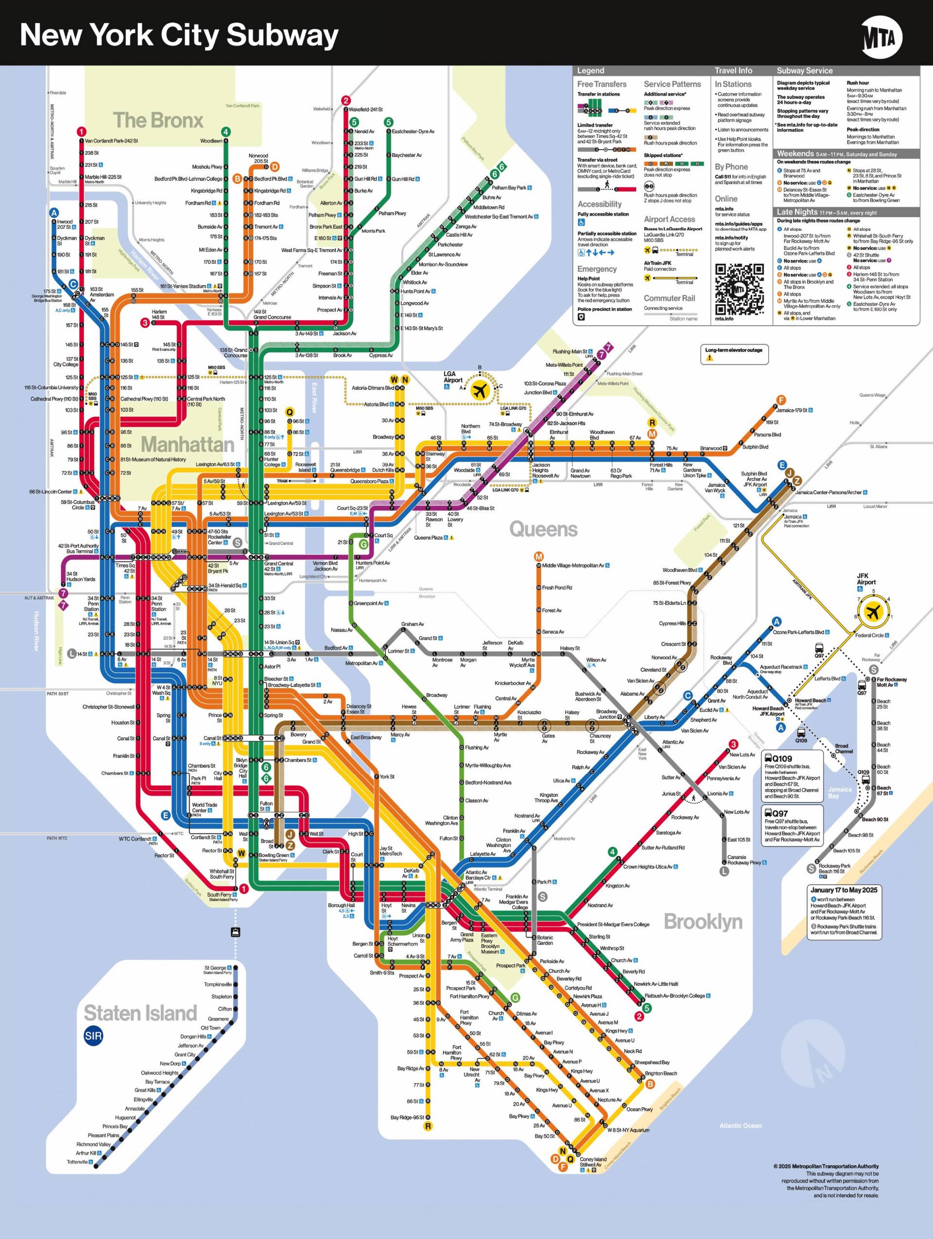 New York Puzzle Company XXL Teile - New York Subway Map 500 Teile Puzzle New-York-Puzzle-SW101 von New York Puzzle Company