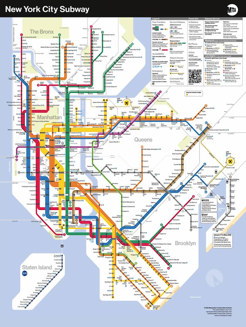 New York Puzzle Company XXL Teile - New York Subway Map 500 Teile Puzzle New-York-Puzzle-SW101 von New York Puzzle Company