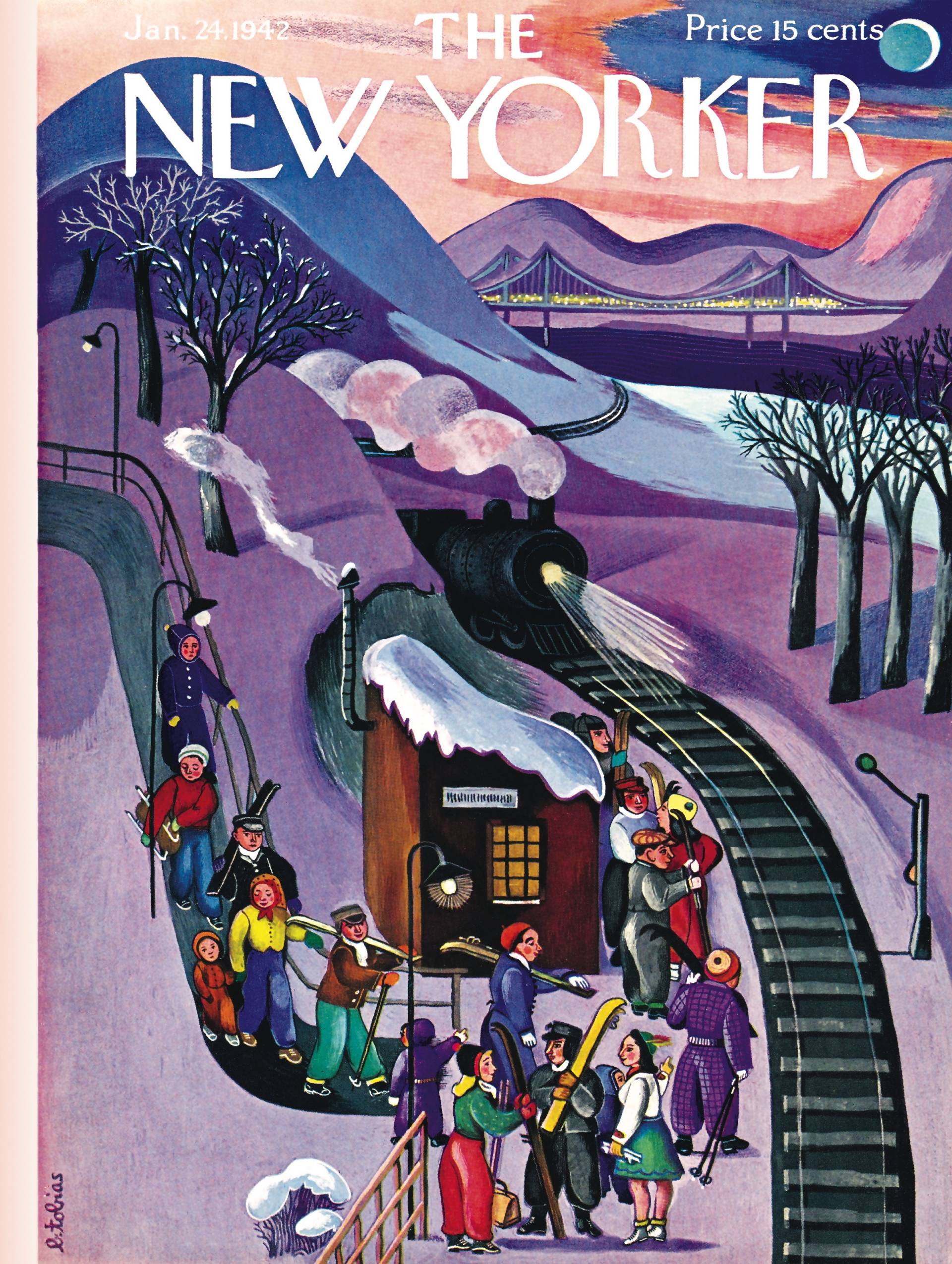New York Puzzle Company XXL Teile - The New Yorker - Skiing Express 500 Teile Puzzle New-York-Puzzle-NY2443 von New York Puzzle Company