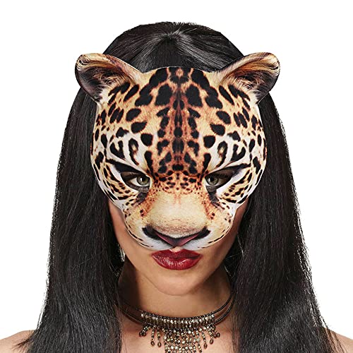 NewL Halloween 3D Leopard Tier Halbgesichtsmaske Maskerade Party Cosplay Kostüm für Frauen und Männer von NewL