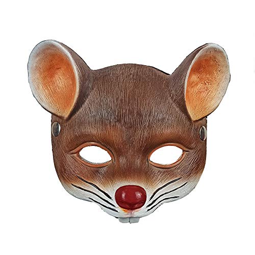NewL Halloween 3D Tier Halbgesichtsmaske Maskerade Party Cosplay Kostüm für Damen und Herren (Eichhörnchen) von NewL