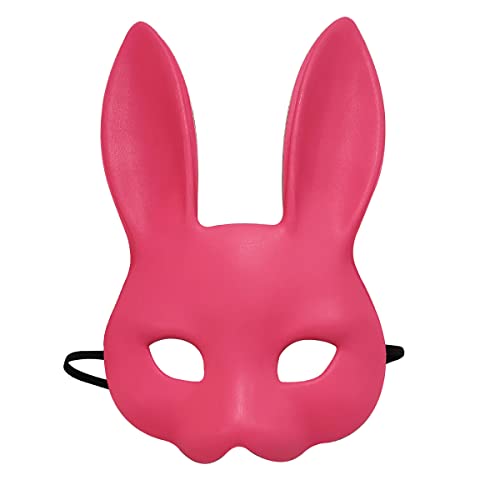 NewL Halloween 3D Tier Halbgesichtsmaske Maskerade Party Cosplay Kostüm für Damen und Herren (Rotes Kaninchen) von NewL