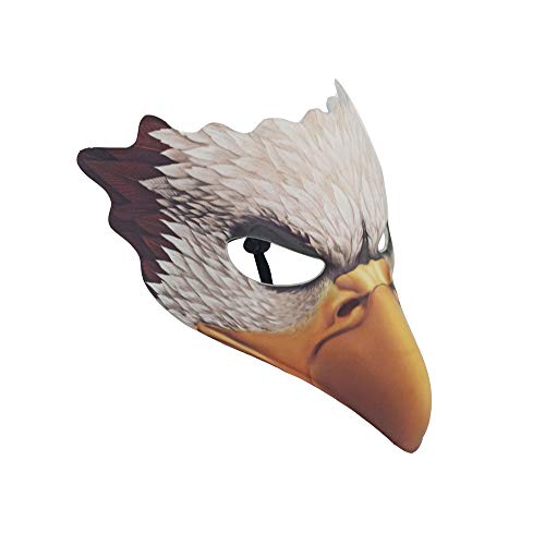 NewL Halloween 3D Tier Halbgesichtsmaske Maskerade Party Cosplay Kostüm für Damen und Herren (Weißer Adler) von NewL