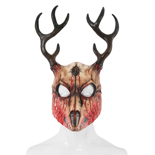NewL Halloween Gruselige Party Maske Gruselige böse Maske Horror Thema Cosplay Kostüm Requisiten für Halloween Süßes oder Saures (Blutschafknochen) von NewL