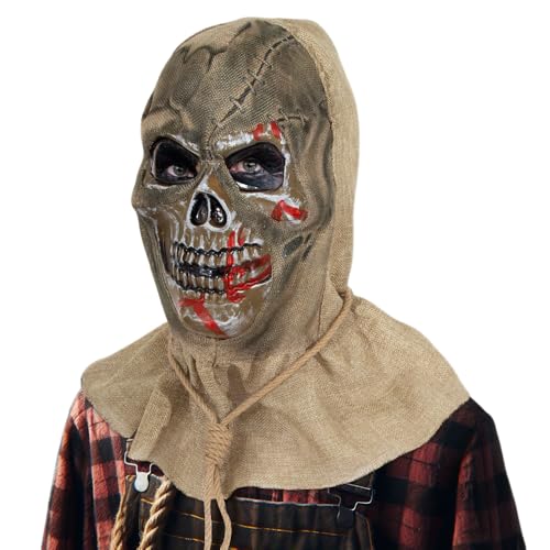 NewL Halloween Gruselige Party Maske Gruselige böse Maske Horror Thema Cosplay Kostüm Requisiten für Halloween Trick-or Treating (Leinenskelett) von NewL