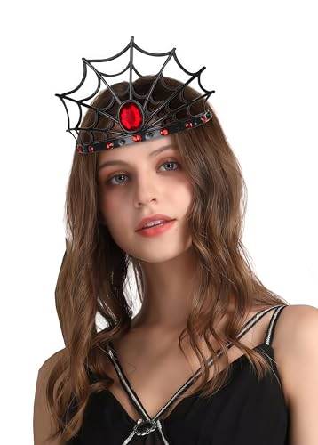 NewL Halloween-Krone, 3D-Pu-Schaumstoff, mittelalterliche Königskrone, Retro-König, Tiara, Kopfbedeckung, Bühnenaufführung, Cosplay-Kostüm (Spinnenkönigin-Krone) von NewL