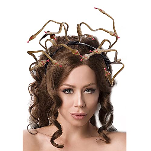 NewL Medusa Schlange Stirnband Halloween Karneval Cosplay Kostüm Haarspange Zubehör Kopfschmuck Krone Kopfstück von NewL
