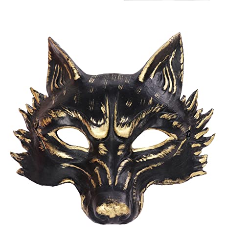NewL Party Maske Halloween Wolf Masken 3D Tier Cosplay Requisiten Rave Party Zubehör von NewL