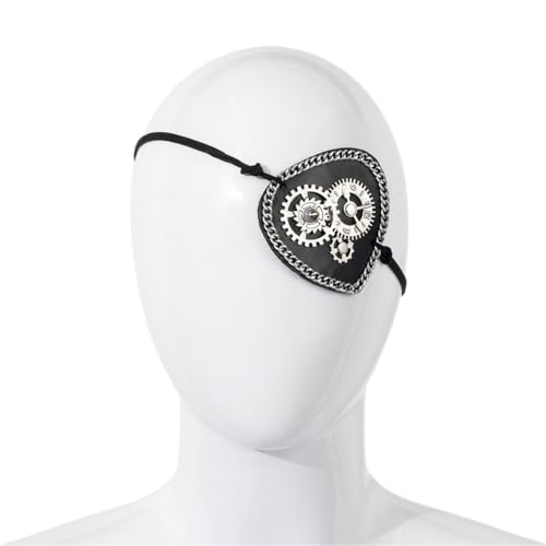 NewL Retro Steampunk Gear Augenmaske Maskerade Halbgesichtsmaske für Halloween Cosplay Dress Up (Gear Rivet Clock Augenmaske) von NewL