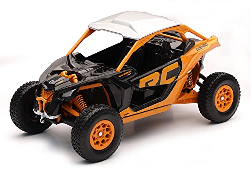 New Ray Can-Am Maverick X3 XRC Turbo ATV Orange und Schwarz 1/18 Druckguss-Modell von NewRay