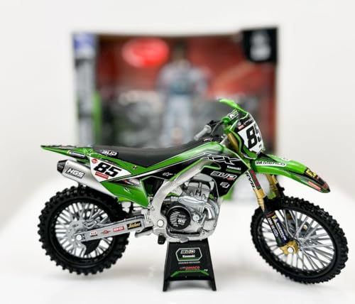 NewRay – Miniatur-Motorrad zur Kollektion – Motocross Kawasaki KX450F Bud Racing Pilot C. Soubeyras Nr. 85 – Modell – Die Cast – Spiele und Spielzeug für Groß und Klein – ab 3 Jahren von NewRay