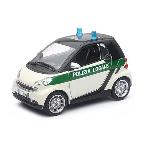 NewRay Modellauto Polizia Locale, Auto, Metall, Kind, Polizei, 1:24, Kompatibel mit Smart Fortwo, 1 Count, ab 3 Jahren von NewRay