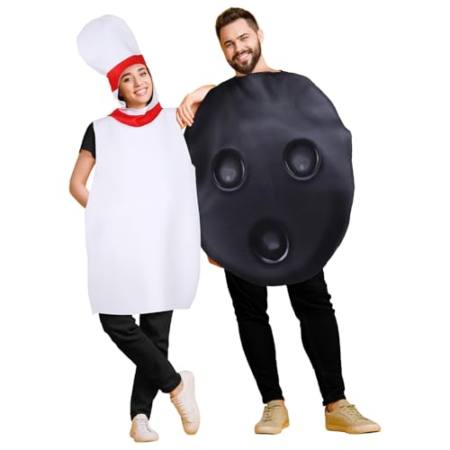 Newcotte 2-teiliges lustiges Halloween-Bowlingnadel-Kostüm-Set für Erwachsene, lustige Cosplay-Outfits für Halloween, Rave-Partys, Bühnenauftritte, Shows, Maskenbälle, Rollenspiel-Partys von Newcotte