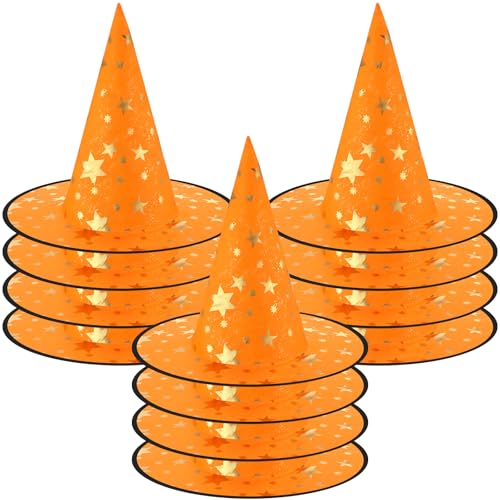 Newcotte Hexenhüte, Halloween-Kostüme für Damen und Herren, moderne Hexenhüte, Kostümparty, Dekoration, Orange, 16 Stück Newcotte Hexenhüte, Halloween-Kostüme für Damen und Herren, moderne Hexenhüte, Kostümparty, Dekoration, Orange, 16 Stück von Newcotte