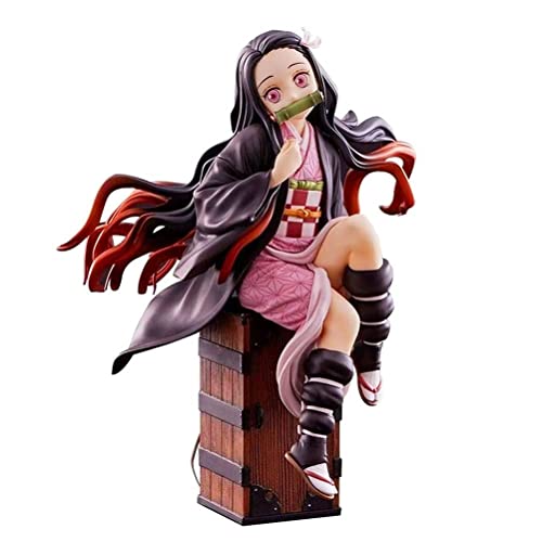 Demon Slayer Figur Spielzeug, Sitzende Kamado Nezuko Statue Modell Anime Collection Figur Puppe, Auto Ornament Geschenke für Anime Fans von Newhope