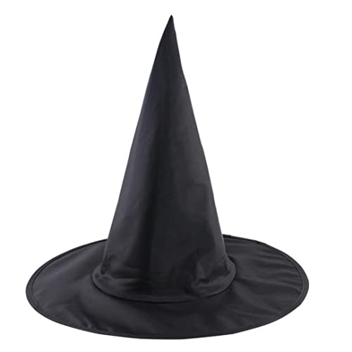 Newin Star Frauen Schwarze Hexenhut Kinder Hüte Halloween Hexe Peaked Hat Witch Kostüm Accessoire für Halloween und Weihnachtsfeier 1Pack von Newin Star
