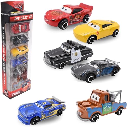 6 Stück Spielzeugauto Set, Springendes Trägheits Stunt Auto, Legierung zurückziehen Katapult Auto, Kinderidee Spielfahrzeuge für Geburtstagsfeiern, geeignet für Kinder ab 3 Jahren von Newtic