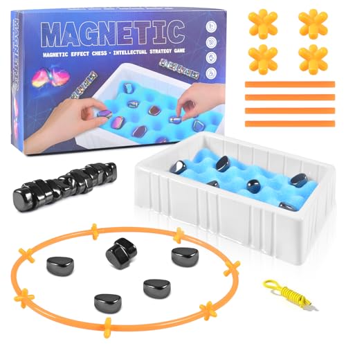 Newtic Tisch Magnetic Schachspiel Magnetisch, Magnetisches Schachspiel, Tragbares Magnetspiel Schach mit Magnetsteine, Magnet Schach Spiel Magnetic Chess Game Geschenke für Kinder(C) von Newtic