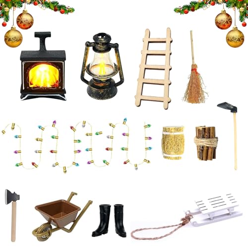 Miniatur Puppenhaus Gartengeräte Set - Mini-Ornament Garten Möbel Mit Werkzeug, Holz Toolbox, Wichtelzubehöhr - Mikrolandschaft Zubehör für 1/12 Puppenhaus Miniatur Puppenhaus Gartengeräte Set - Mini-Ornament Garten Möbel Mit Werkzeug, Holz Toolbox, Wichtelzubehöhr - Mikrolandschaft Zubehör für 1/12 Puppenhaus von Newtic