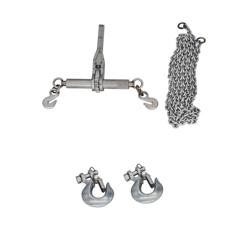 NexaPart RC-Zubehör for JDM Metall Binder Kette Spanner Teile for Spielzeug 1/14 RC JDM-2 Anhänger LESU Kabolite K988 JDM ZW370 Loader Radio Control LKW(1 Tensioner 2pc Hook) von NexaPart
