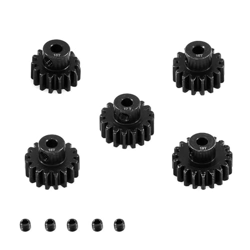 NexaPart RC-Zubehör 0,8 Modul 3,175 Loch 32P 10T 11T 12T 13T 14T 15T 17T 18T 20T 22T 24T Ritzel Motor Getriebe Combo Kit for 1/10 Rc Auto Motor Teile(15T-16T-17-18T-19T) von NexaPart