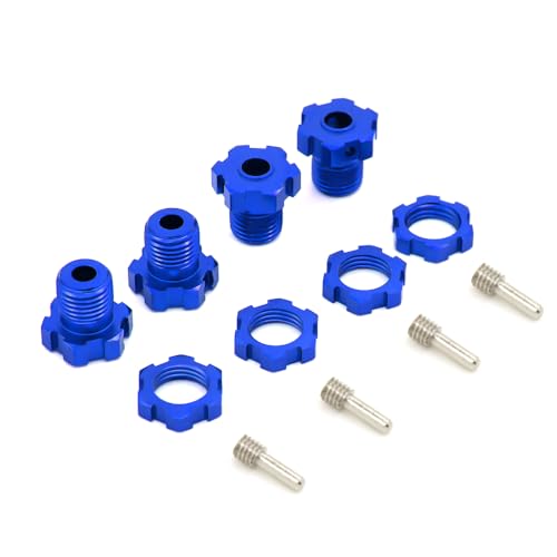 NexaPart RC-Zubehör 1 Set 17mm Hex Muttern Keil Rad Naben for Traxxas E-REVO Rad Naben 5353X 1/10 E-MAXX Summit E-REVO REVO 3,3(Blauw) von NexaPart