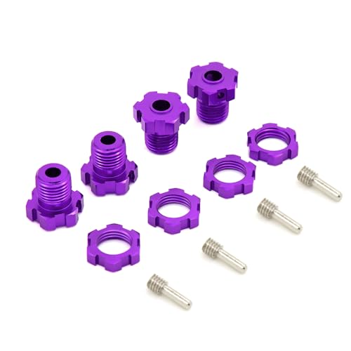 NexaPart RC-Zubehör 1 Set 17mm Hex Muttern Keil Rad Naben for Traxxas E-REVO Rad Naben 5353X 1/10 E-MAXX Summit E-REVO REVO 3,3(Purple) von NexaPart