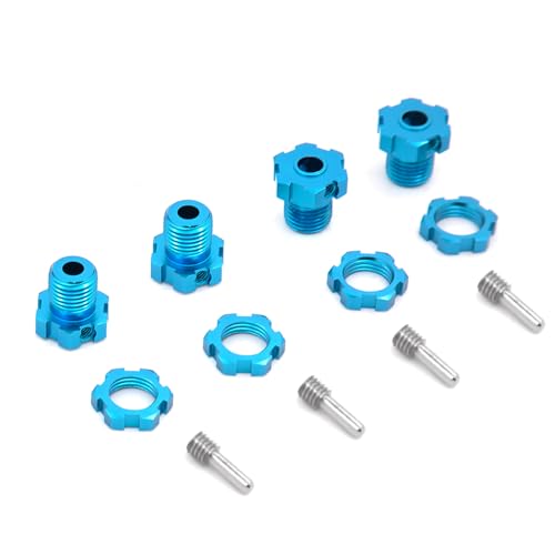 NexaPart RC-Zubehör 1 Set 17mm Hex Muttern Keil Rad Naben for Traxxas E-REVO Rad Naben 5353X 1/10 E-MAXX Summit E-REVO REVO 3,3(Sky Blue) von NexaPart