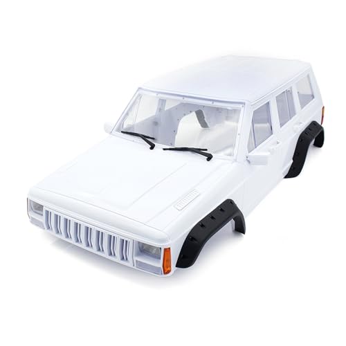 NexaPart RC-Zubehör 12,3 Zoll 313 mm Radstand, lackierte Cherokee-Karosserie for 1/10 RC Crawler Axial SCX10 & SCX10 II 90046 90047(Wit) von NexaPart