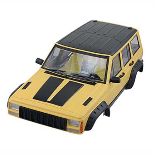 NexaPart RC-Zubehör 12,3 Zoll 313 mm Radstand, lackierte Cherokee-Karosserie for 1/10 RC Crawler Axial SCX10 & SCX10 II 90046 90047(Yellow) von NexaPart