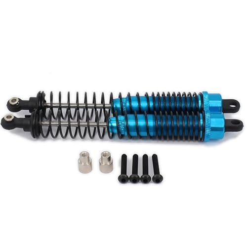 NexaPart RC-Zubehör 2 STÜCKE Ölgefüllter 130 mm Langer Aluminium-Hinterrad-Stoßdämpfer for 1/10 Axial Yeti Rock Racer AX90026 Offroad-Crawler Hop-Up-Teile Spielzeug(Blauw) von NexaPart