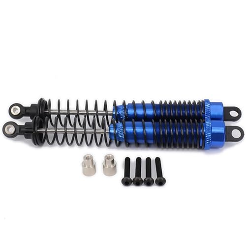 NexaPart RC-Zubehör 2 STÜCKE Ölgefüllter 130 mm Langer Aluminium-Hinterrad-Stoßdämpfer for 1/10 Axial Yeti Rock Racer AX90026 Offroad-Crawler Hop-Up-Teile Spielzeug(Dark Blue) von NexaPart