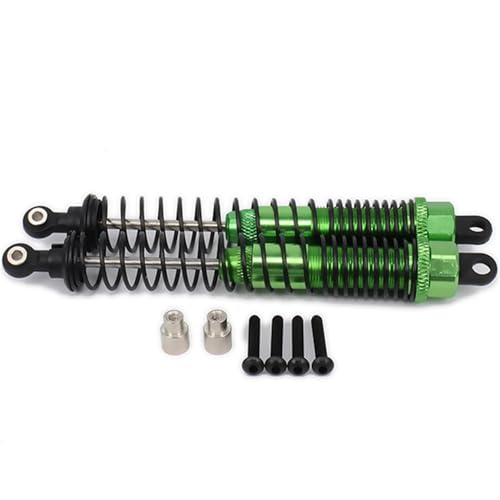 NexaPart RC-Zubehör 2 STÜCKE Ölgefüllter 130 mm Langer Aluminium-Hinterrad-Stoßdämpfer for 1/10 Axial Yeti Rock Racer AX90026 Offroad-Crawler Hop-Up-Teile Spielzeug(Green) von NexaPart