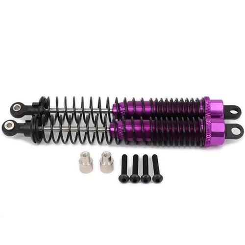 NexaPart RC-Zubehör 2 STÜCKE Ölgefüllter 130 mm Langer Aluminium-Hinterrad-Stoßdämpfer for 1/10 Axial Yeti Rock Racer AX90026 Offroad-Crawler Hop-Up-Teile Spielzeug(Purple) von NexaPart