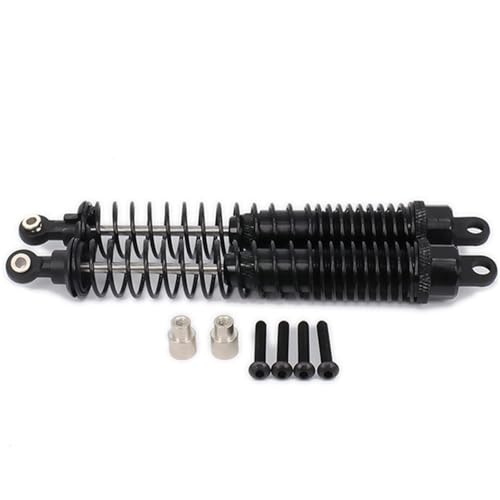 NexaPart RC-Zubehör 2 STÜCKE Ölgefüllter 130 mm Langer Aluminium-Hinterrad-Stoßdämpfer for 1/10 Axial Yeti Rock Racer AX90026 Offroad-Crawler Hop-Up-Teile Spielzeug(Svart) von NexaPart