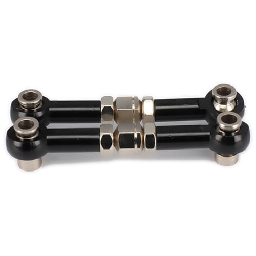 NexaPart RC-Zubehör 2 Stück Einstellbare Servogestänge Ziehen Lenkstangen Arme M3 Gewinde 3mm Loch 48-60mm lang for RC Hobby Modellauto Verbesserte Hop-Up Teile(Svart) von NexaPart