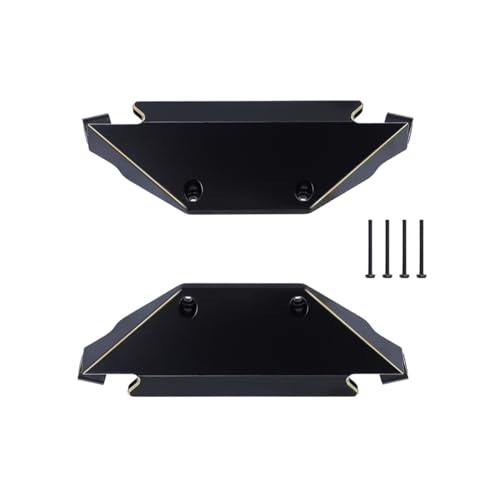 NexaPart RC-Zubehör 2 Stück Messing Schwarz Beschichtung Seitentritt Seitenpedal Fußplattenschieber for 1/24 RC Crawler Axial AX24 DIY Chassis Rahmen Kit Upgrade von NexaPart
