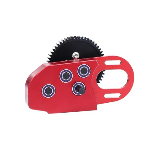 NexaPart RC-Zubehör 2Low CNC-Getriebe, mittleres Getriebe mit Overdrive-Getriebe for LCG 1/10 RC Crawler Axial SCX10 III II 90046 Capra TRX4 Upgrade(Rood) von NexaPart