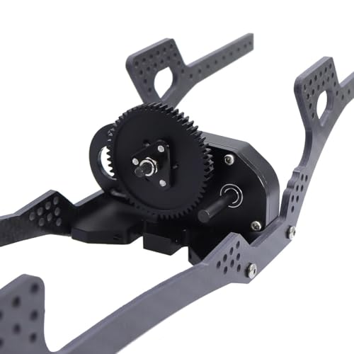 NexaPart RC-Zubehör 2Low CNC-Getriebe, mittleres Getriebe mit Overdrive-Getriebe for LCG 1/10 RC Crawler Axial SCX10 III II 90046 Capra TRX4 Upgrade(Svart) von NexaPart