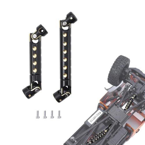 NexaPart RC-Zubehör 2Pcs Messing Antriebswelle Kreuzgelenk Antriebswelle for 1/24 Axial SCX24 C10 Ford Bronco RC Crawler Auto Modell Upgrade Teile von NexaPart