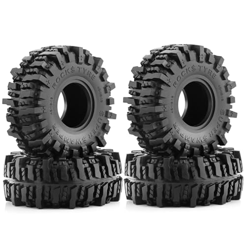 NexaPart RC-Zubehör 4 STÜCKE 118 MM 1,9 "Gummifelgenreifen Radreifen for 1:10 RC Crawler Auto Axial SCX10 90046 AXI03007 TRX4 Gen8 von NexaPart