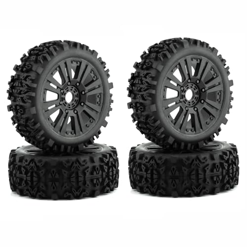 NexaPart RC-Zubehör 4 Stück Paste 1/8 RC Racing Buggy Reifen Bar Kruste Kleiner Stift 17mm Mutter Mittel Weich Lange Tragedauer Verstärken Nabe High-Grip-Reifen for HSP RC von NexaPart