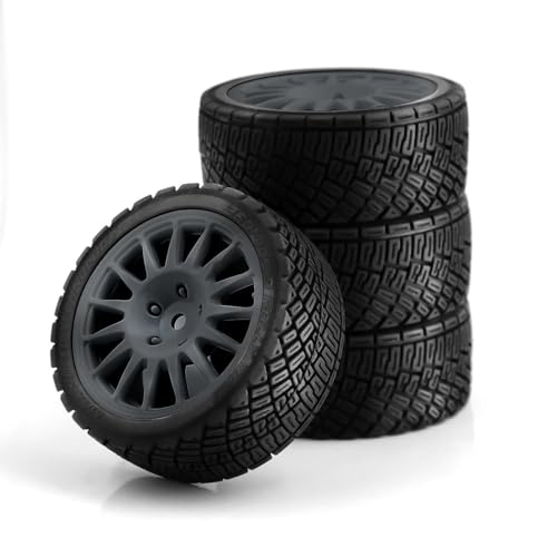 NexaPart RC-Zubehör 4 Teile/Satz 1/10 RC Racing Auto Reifen On Road Reifen Rad for Tamiya TT01 TT02 XV01 TA06 PTG-2 HPI WR8 HSP /10 RC Auto Upgrades Teile(Titanium Color) von NexaPart