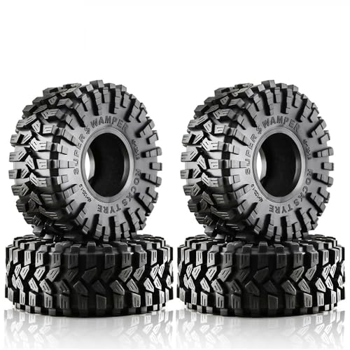 NexaPart RC-Zubehör 4 stücke 1,9 "Rad Reifen All-Terrain 120 * 48mm for 1:10 RC Rock Buggy Crawler Auto TRX4 Axial SCX10 90046 Capra von NexaPart