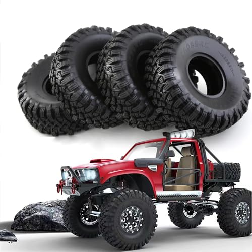 NexaPart RC-Zubehör 4 stücke 1,9 Zoll Gummi Reifen 115 * 45mm for 1/10 Rc Crawler Auto Trax Trx4 Axial Scx10 Wraith Scx10 yikong Rgt Wrangler 1,9 Rad von NexaPart