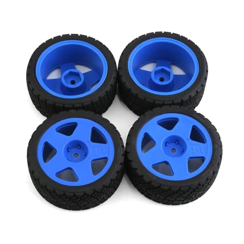 NexaPart RC-Zubehör 4 stücke 67mm Gummi Reifen Rad Reifen for Tamiya XV01 XV02 TT01 TT02 PTG-2 144001 124018 A959 1/10 RC Rally Racing Auto Upgrade Teile(4pcs 001) von NexaPart