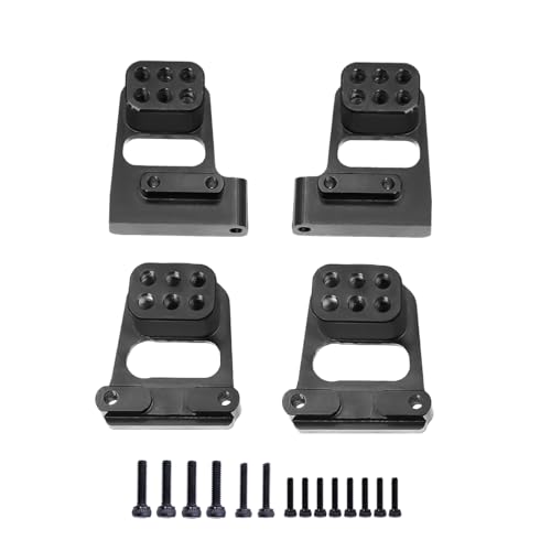NexaPart RC-Zubehör 4PCS Aluminium Legierung Vorne Hinten Stoßdämpfer Türme Montieren for 1/18 RC Crawler Trx4-M TRX4M Bronco Defender Upgrade Teile(Svart) von NexaPart
