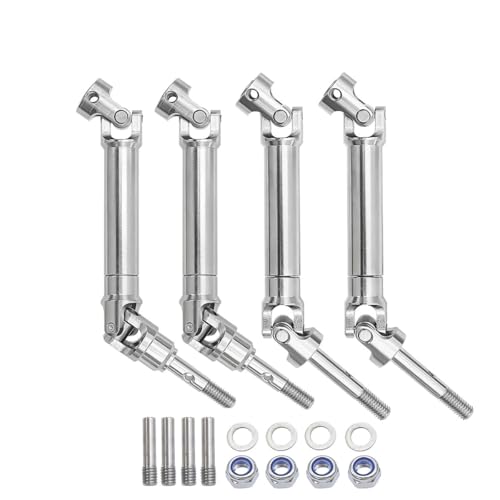 NexaPart RC-Zubehör 4Pcs Edelstahl Antriebswellen Kreuzgelenk Antriebswelle for Traxxas 1/10 Slash 4x4 Rustler Stampede Hoss HQ727 RC Crawler NexaPart RC-Zubehör 4Pcs Edelstahl Antriebswellen Kreuzgelenk Antriebswelle for Traxxas 1/10 Slash 4x4 Rustler Stampede Hoss HQ727 RC Crawler von NexaPart